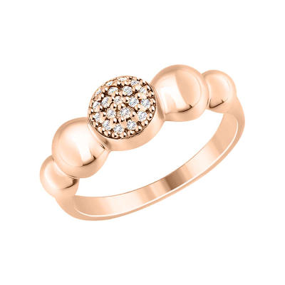 Vergoldeter Ring aus Silber 925 mit Zirkonia